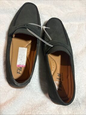 Flow Ltd. Men's Black Slip-On Penny Loafers